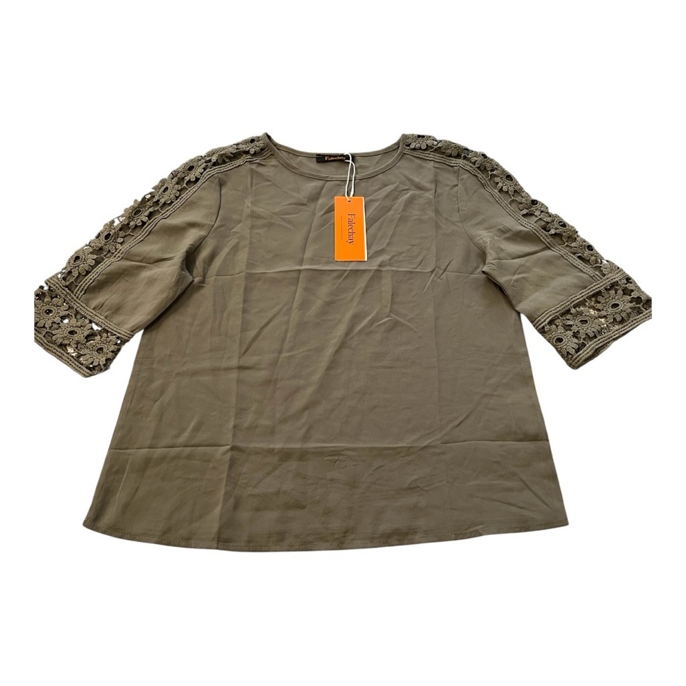 NWT Falechay Women's Blouse- Olive Size Small